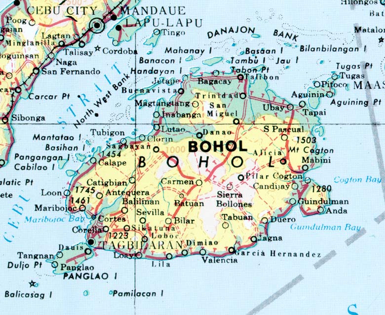 Map of Bohol