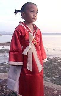 Girl in Korean dress