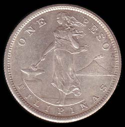 Reverse of US-Philippines 1 Peso.