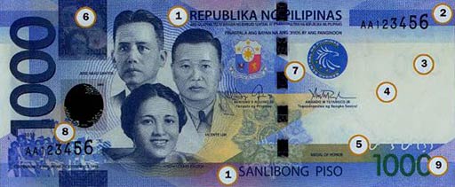 PHP 1000 note obverse