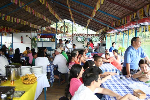 On Board a Floating Restaurant
